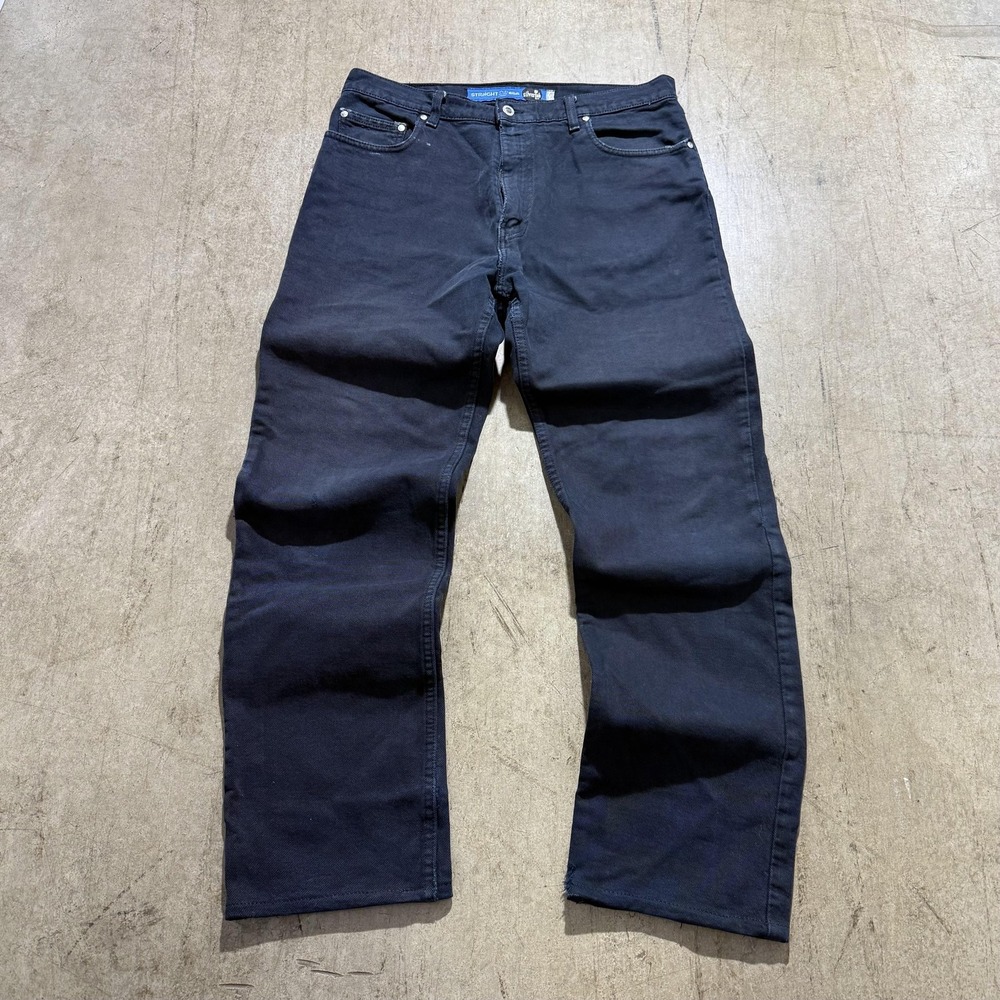 Levis SilverTab Straight & Slim Jeans Mens 34x32 Blue Dark Wash Denim Pants